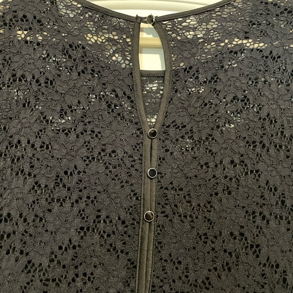 " Deb " Black Cap Sleeve, Lacey & Pencil skirt style Dress, Size 18 - Picture 4 of 4